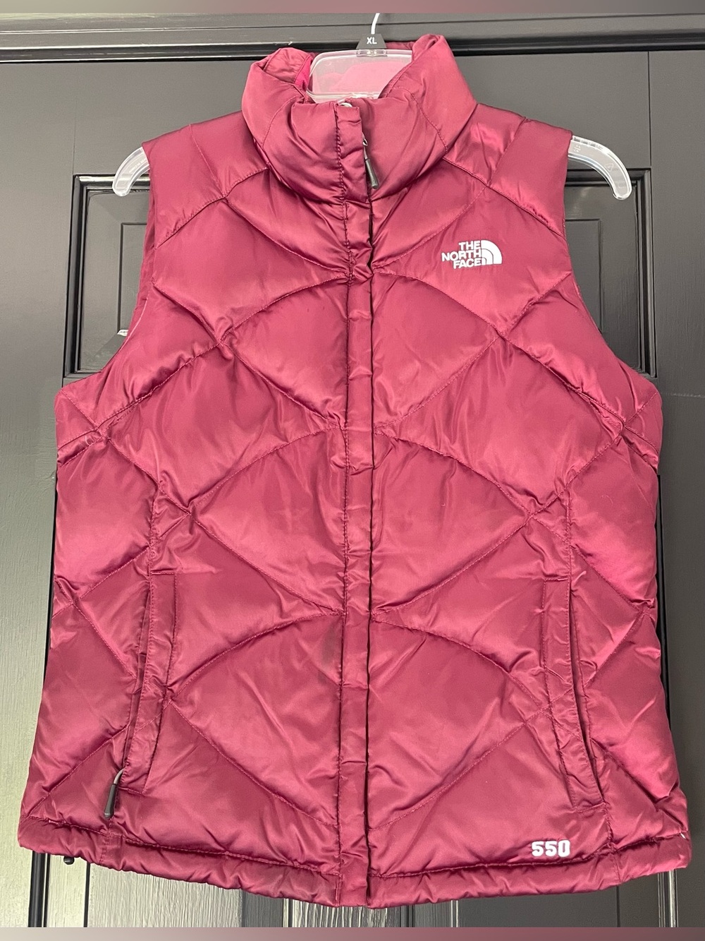 The North Face Women’s Maroon Quilted 550 Down Vest